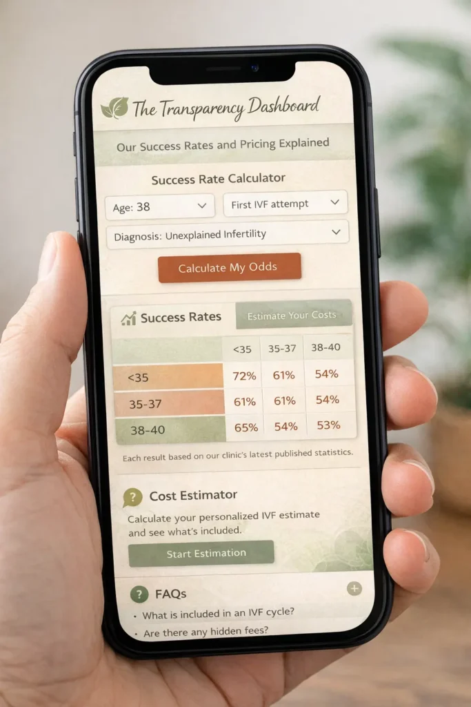 Digital Marketing for IVF Clinics: "Transparency" Dashboard