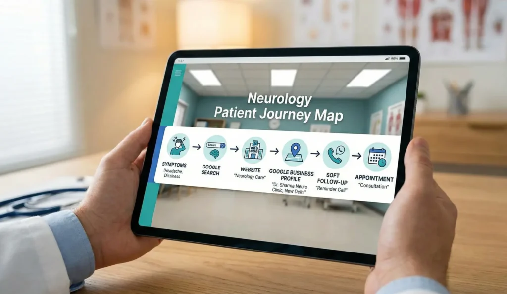 patient Journey tracking by digital marketing for neurology clinics