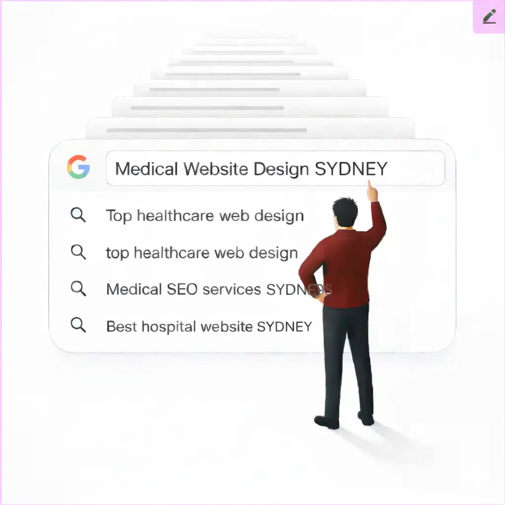 Top Medical Website Designers in Sydney showing search visibility concept