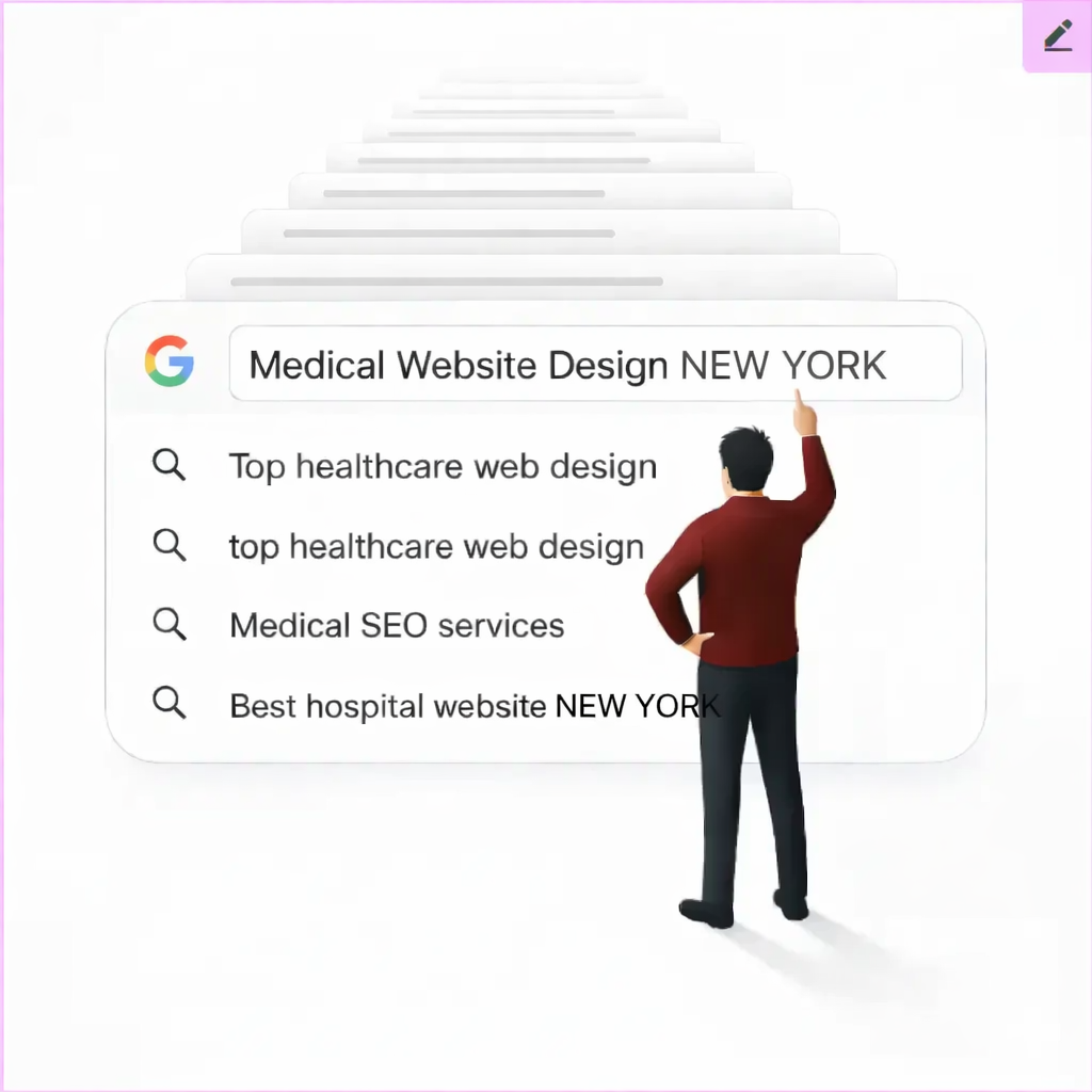 Medical web design agency in New York improving clinic website visibility